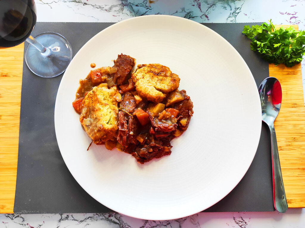 Beef Stew Recipe With Cheesy Dumplings (Video)