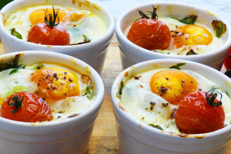 Baked Egg with Creamy Spinach (Video)