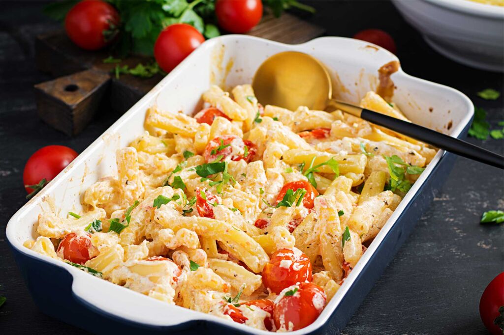 Baked Feta And Tomato Pasta Recipe (Video)