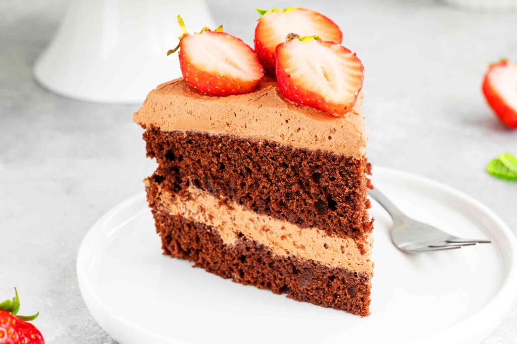 Chocolate Cake With Strawberries