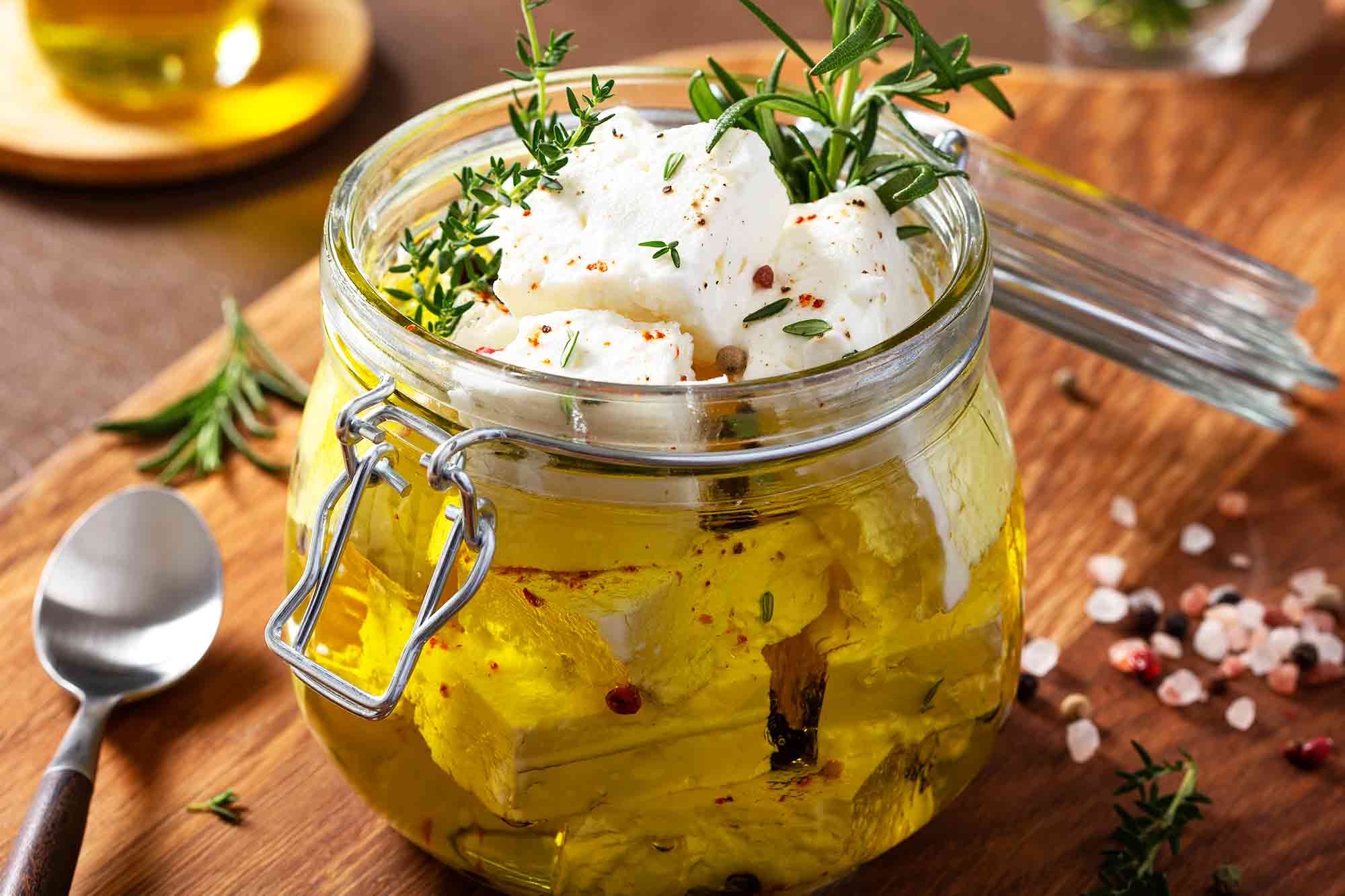 Feta Cheese In Olive Oil With Fresh Herbs How To Make Recipes