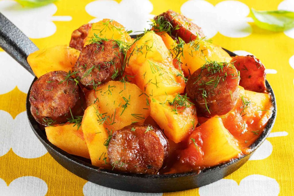 Potato Stew With Pork Sausage