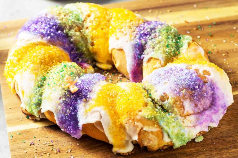 Homemade Colorful Sweet King Cake