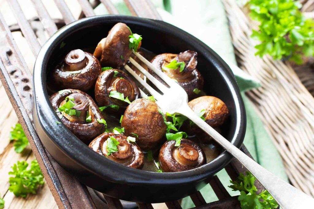 Baked Mushrooms in Garlic Butter Sauce