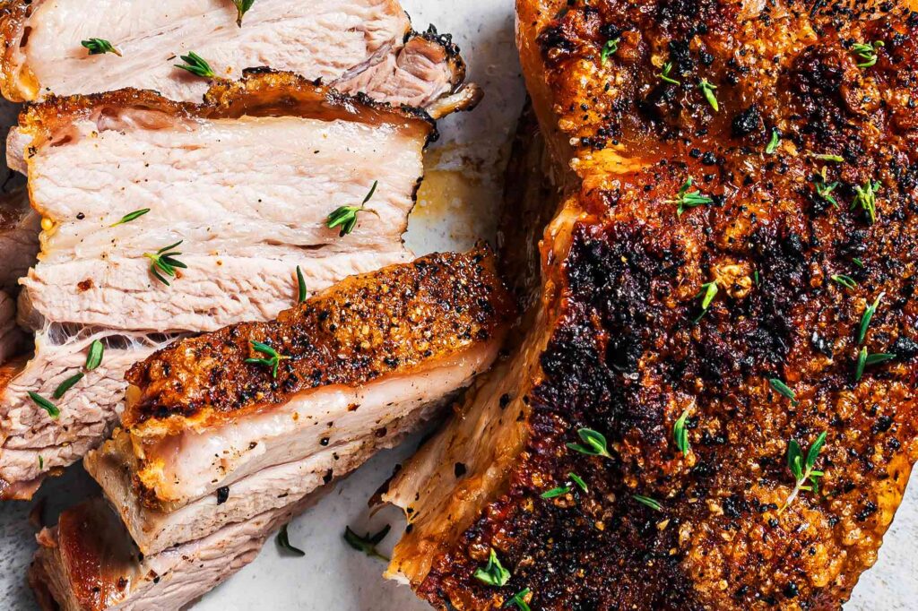 Roasted Pork Belly Bacon With Crust Recipe