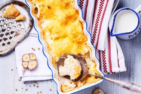 Potato and Cauliflower Gratin With Cheese
