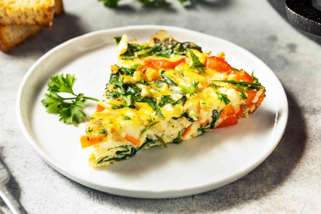 Homemade Egg and Spinach Frittata