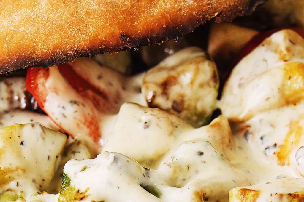 Pork Medallions in Mushroom Sauce, Served In Bread Pot