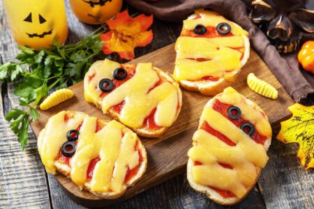 Halloween Mummy Bread Pizza