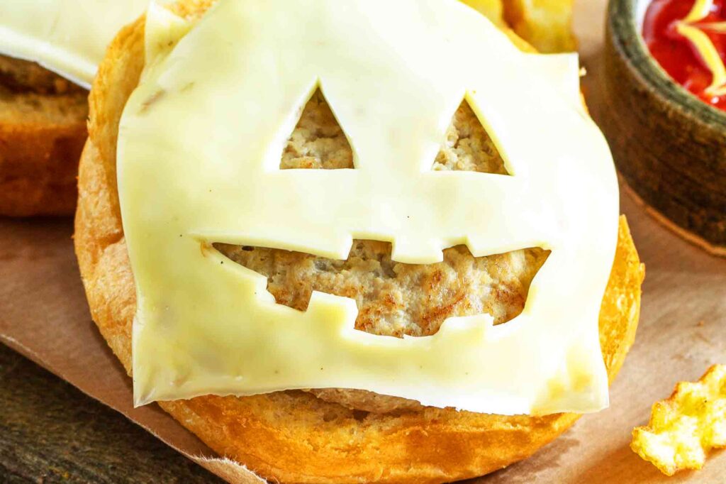 Funny, Spooky Burger For Halloween Recipe