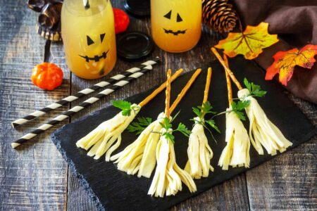 Halloween Cheese Witch Broom