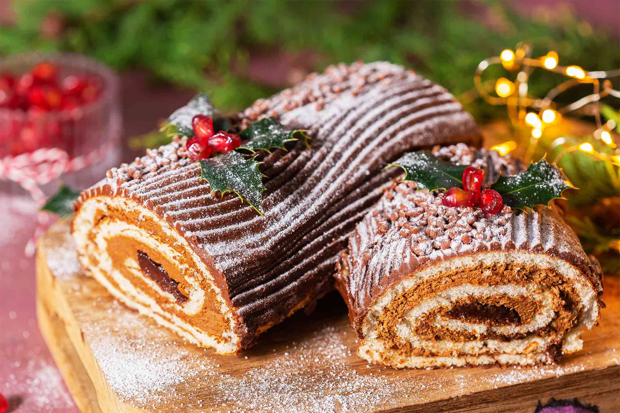 Yule Log Cake Perfect for the Winter Solstice - International Cuisine