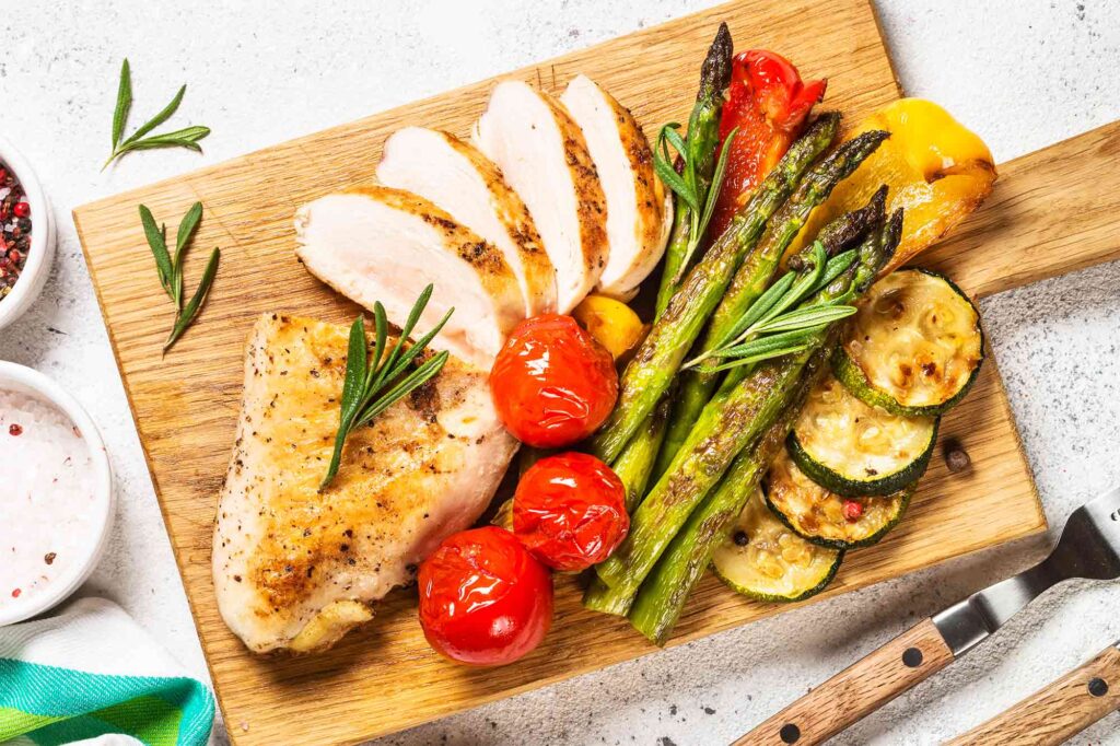 Pan Fried Chicken Breast with Vegetables