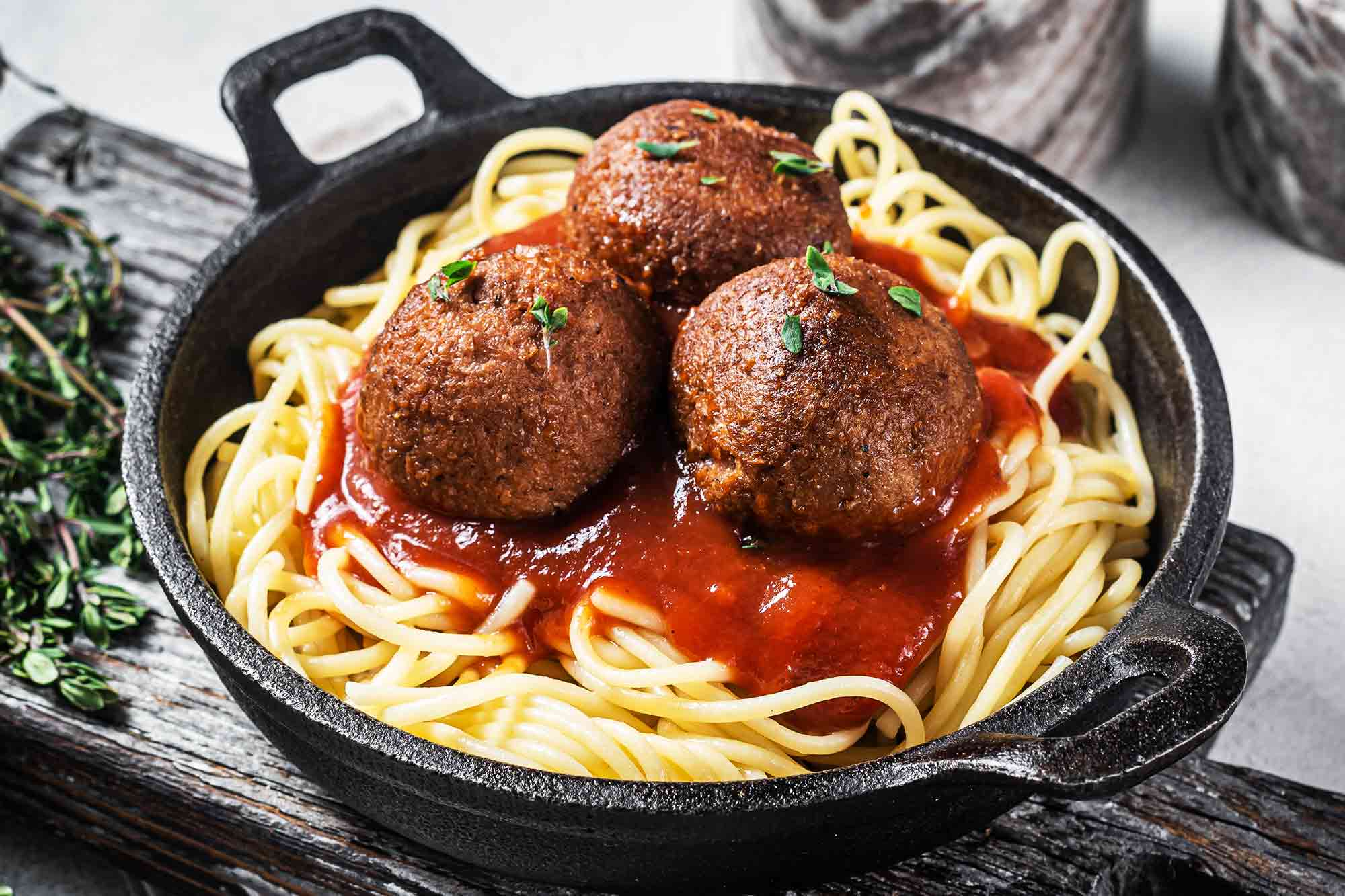 Vegan Tomato Pasta with Plant-Based Meatballs - How To Make Recipes