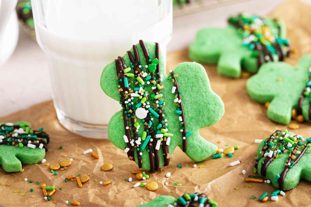 Green Shamrock Cookies
