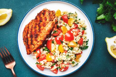 Roasted Chicken Breast with Tabbouleh Salad