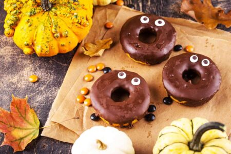 Halloween Festive Donuts With Eyes