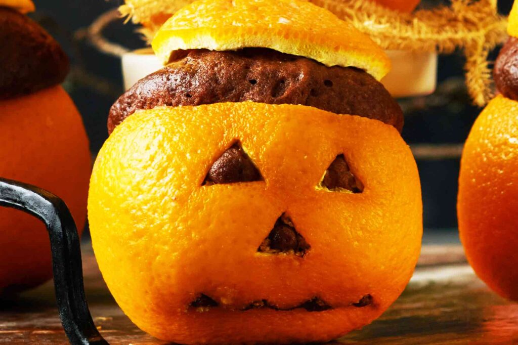 Halloween Party Jack-o-Lantern Chocolate Orange Cakes Recipe