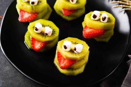 Spooky Green Kiwi Monsters For Halloween